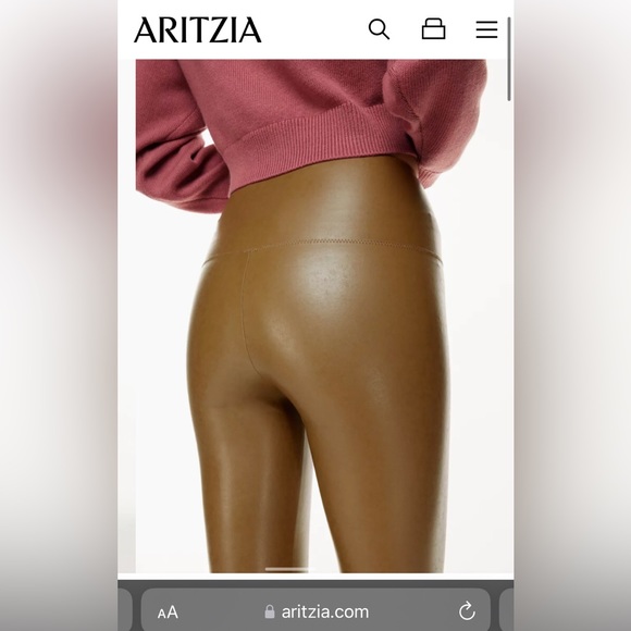 Aritzia Daria vegan leather leggings/pants - Picture 4 of 8